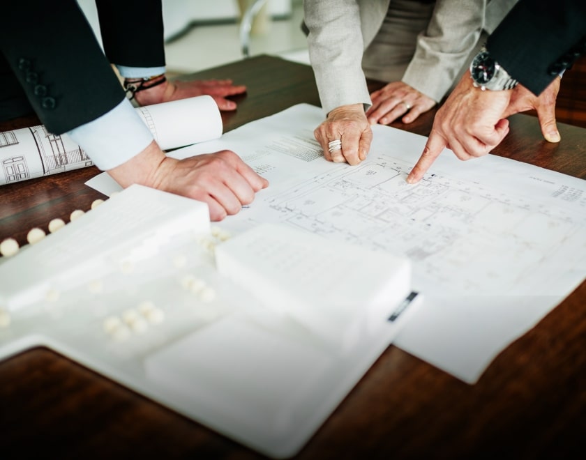 looking at floorplans